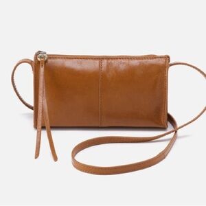 NWT HOBO Leather Jewel Crossbody Bag in Truffle